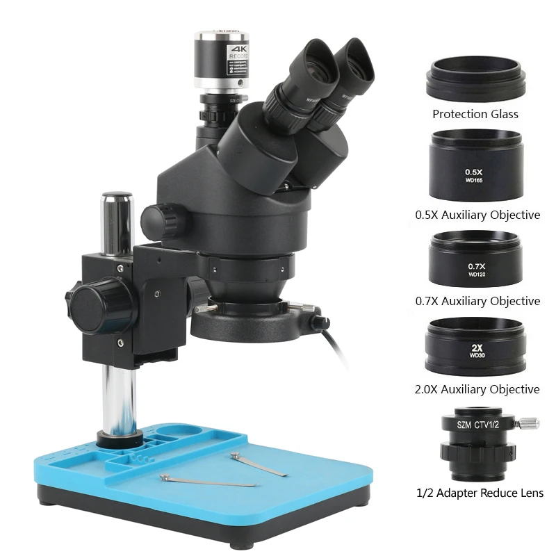 3眼ステレオ顕微鏡7x-90x,対物焦点ズーム,4k hdm - Simul-Focal Industrial Microscope 4K Hdmi のレビューと価格