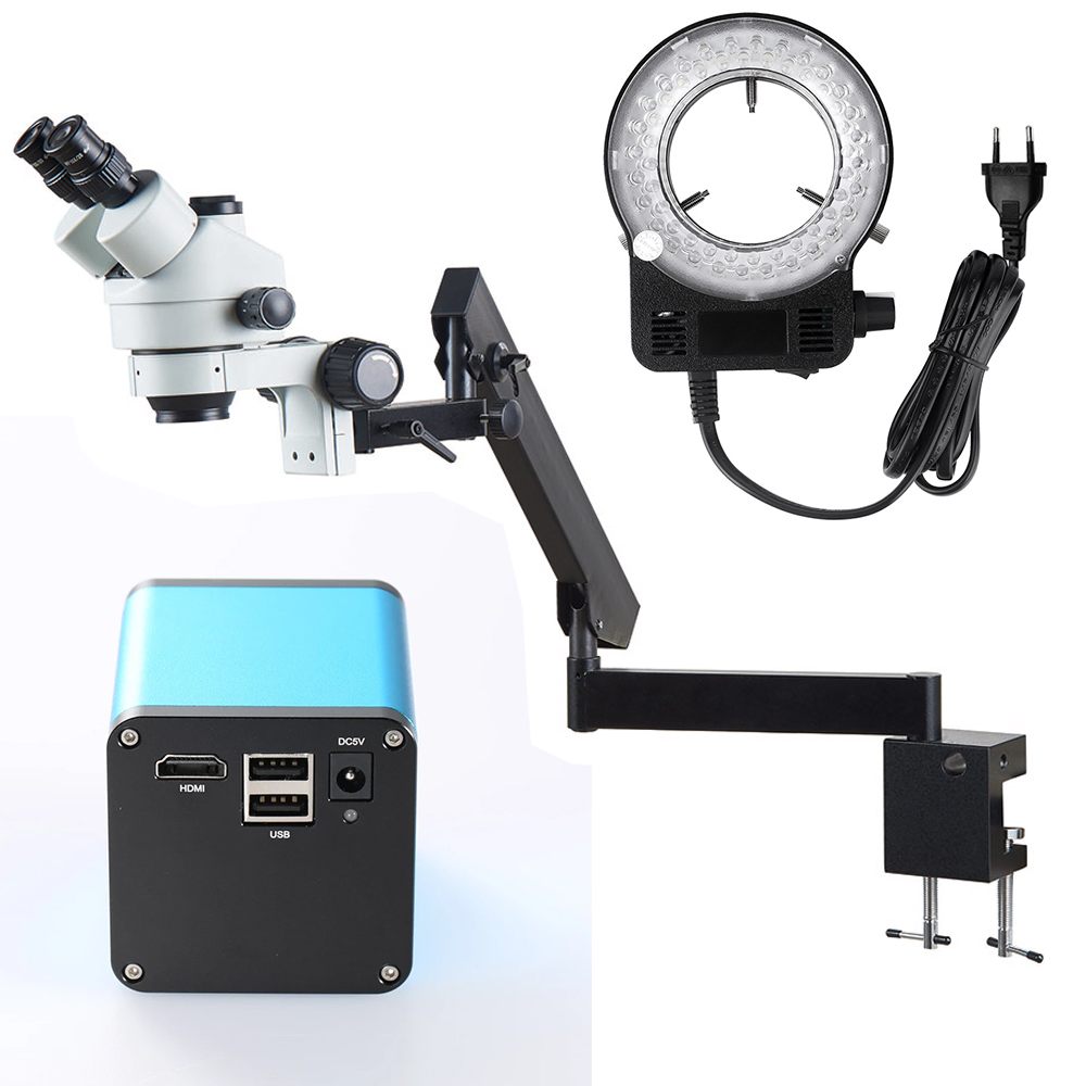 調整可能な関節式アーム折りたたみジョイントクランプコネクター - Trinocular Stereo Microscope 7X-45X のレビューと価格
