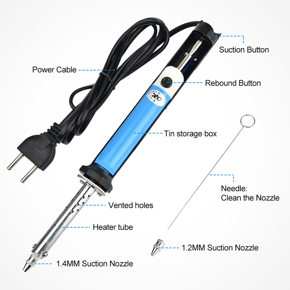 AC 110V/220V 電動錫吸い取りペンはんだごて 30 - Desoldering Pump Electric Vacuum Station のレビューと価格