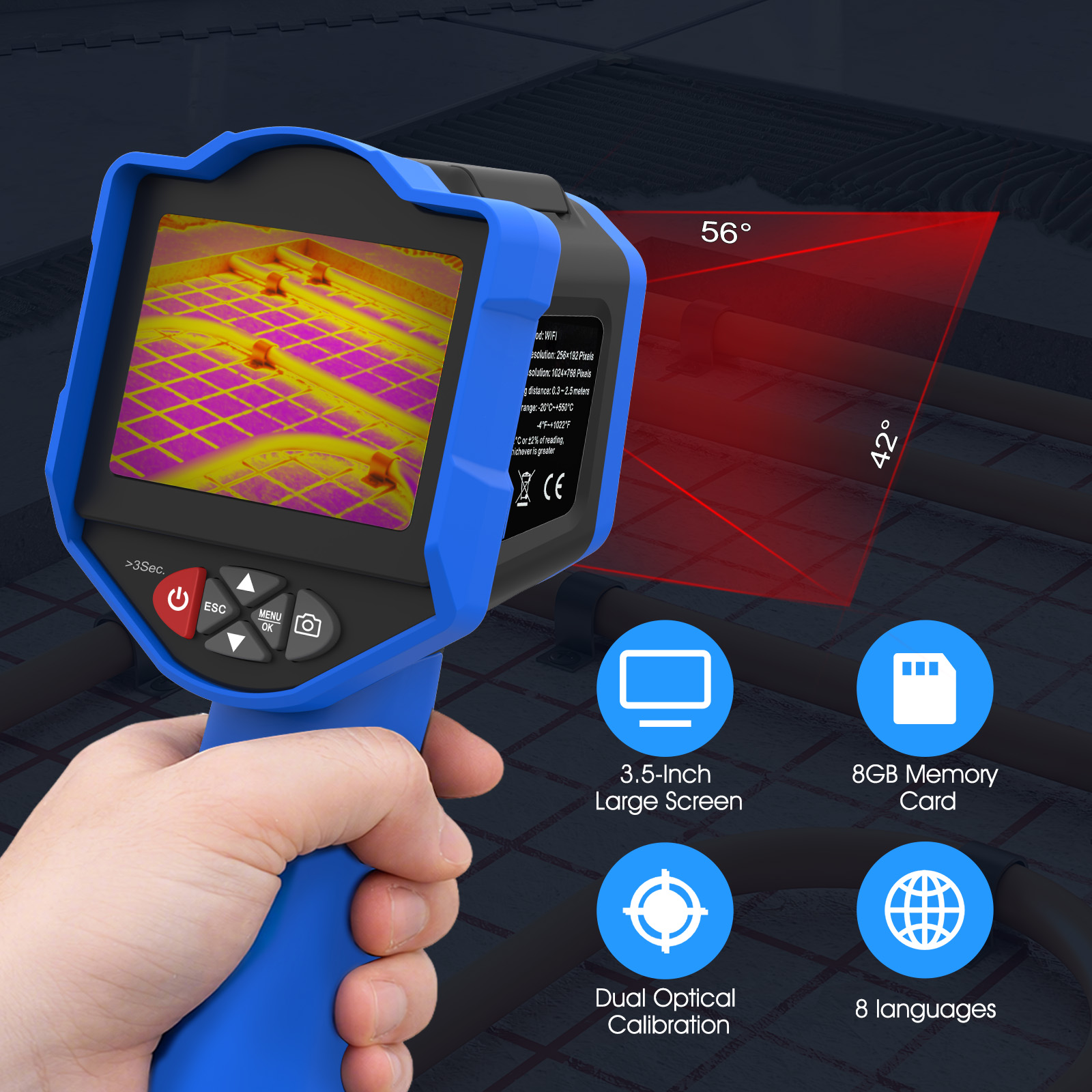 HoldPeakサーマルイメージングカメラ 256x192  - Thermal Imaging Camera Pcb Repair のレビューと価格